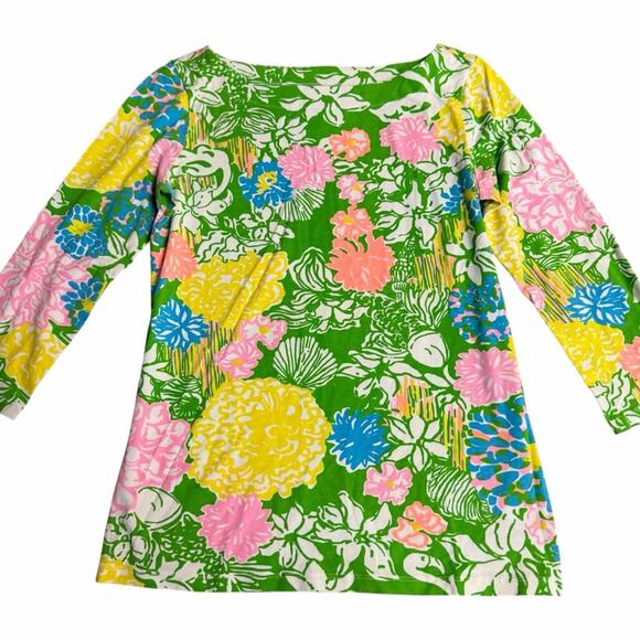 Lilly Pulitzer Julie Top in Hibiscus Stroll Size XS - Picture 4 of 8